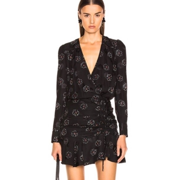 Veronica Beard Dresses & Skirts - VERONICA BEARD BLACK ANDERS FLORAL PRINT DRESS